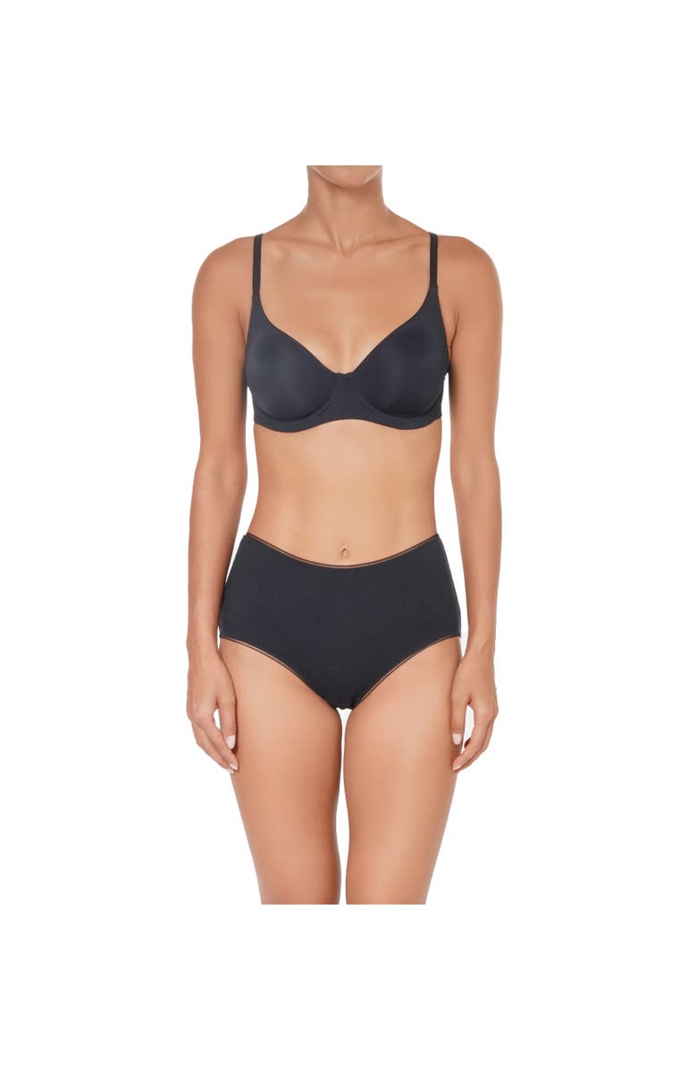 Huit Coton Bio High Waisted Bikini, Alternate, color, Black