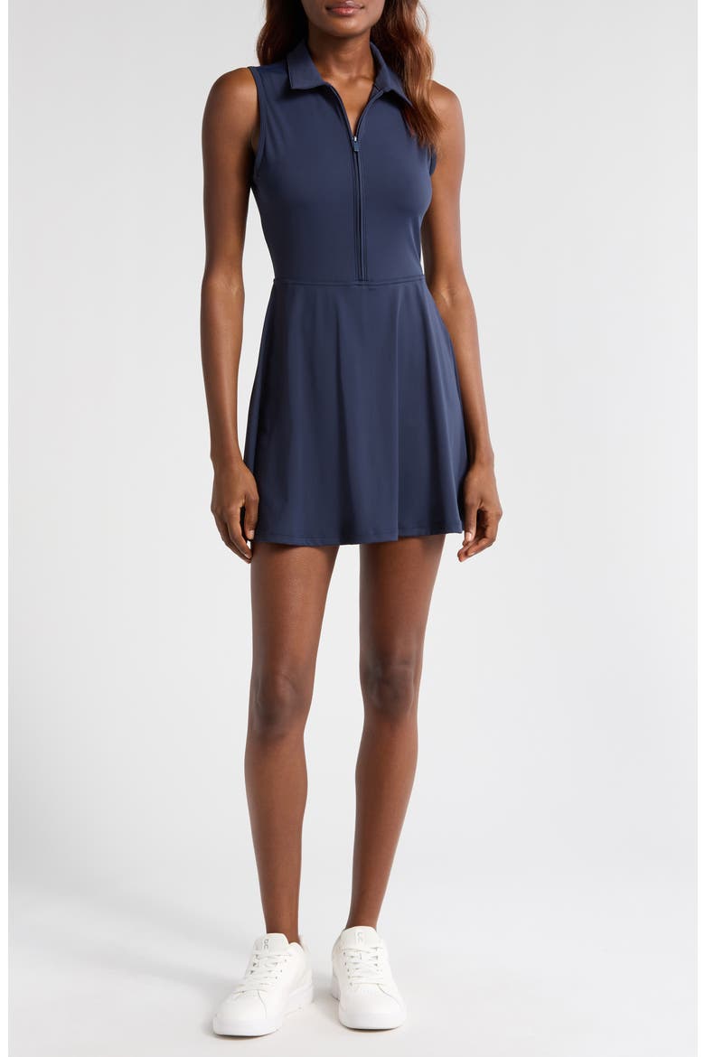Move Half-Zip Sleeveless Dress, Main, color, NAVY BLAZER