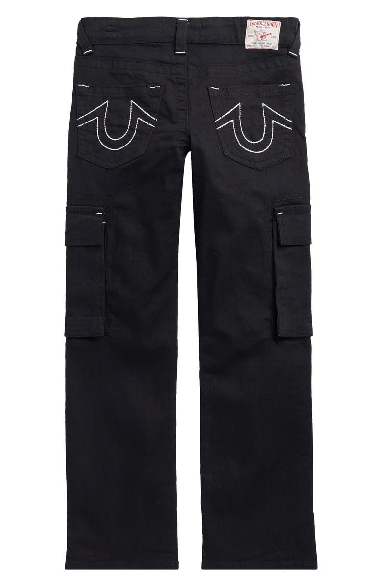True Religion Kids' Cargo Pocket Jeans, Alternate, color, Black