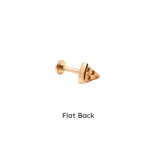 Whit Jewelry 14k Yellow Gold Pizza Stud In Gold