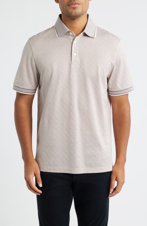 Diamond Piqué Cotton Polo