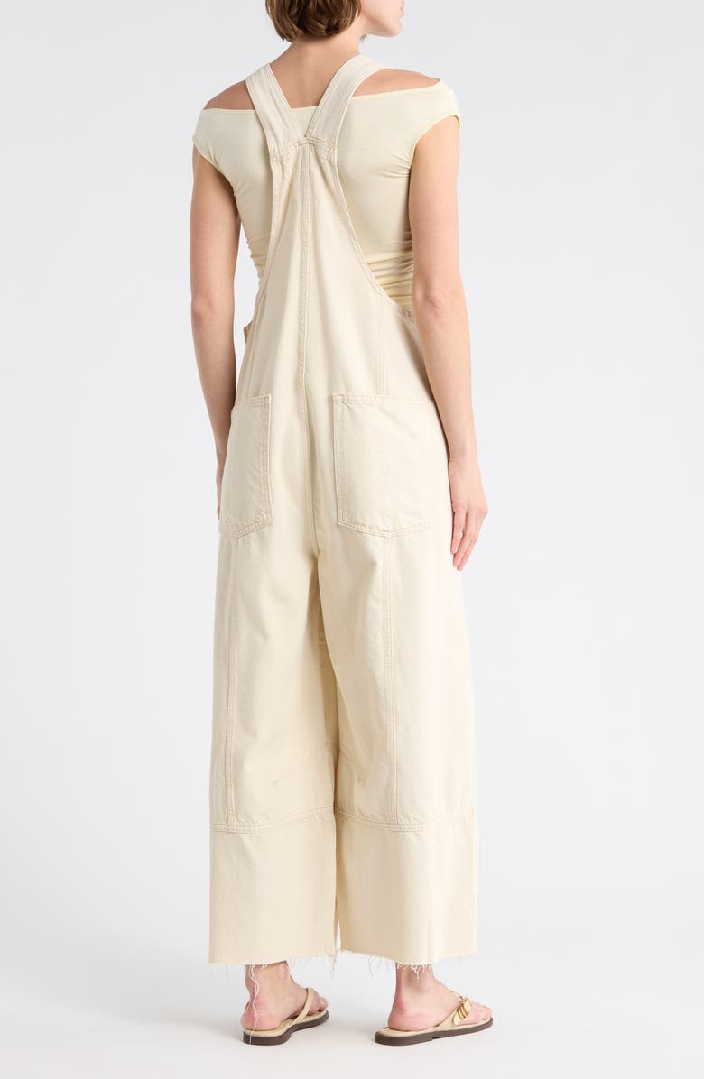 Free People Rambler Overalls, Alternate, color, Ecru