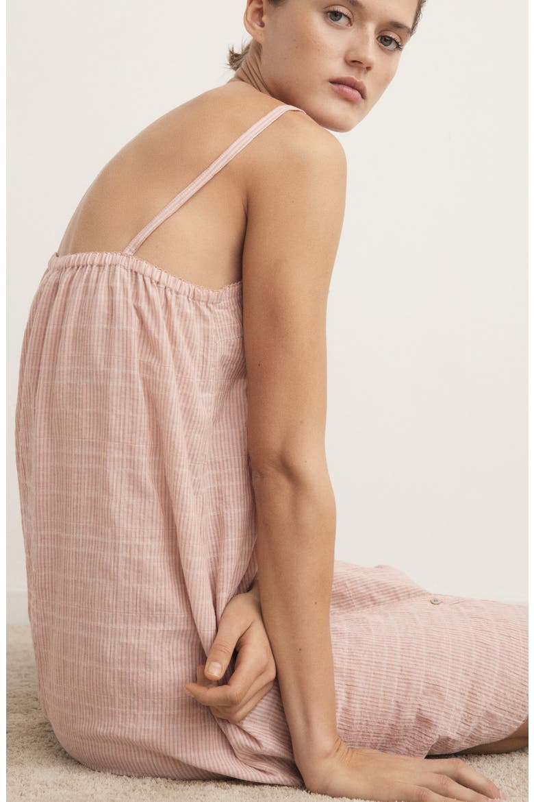 Picot Stretch Cotton Nightgown, Alternate, color, ORANGE