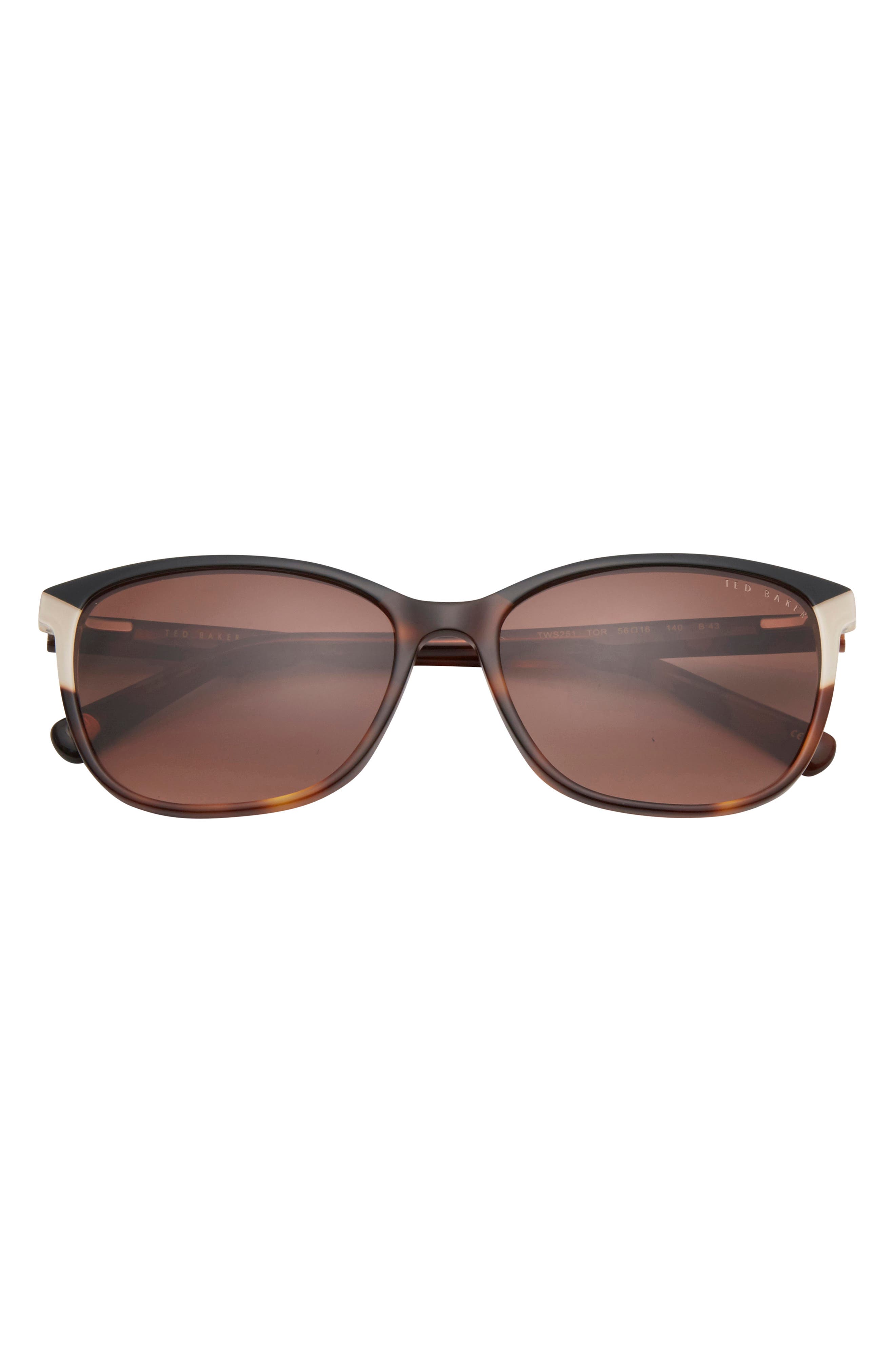 Ted Baker London 56mm Rectangular Sunglasses