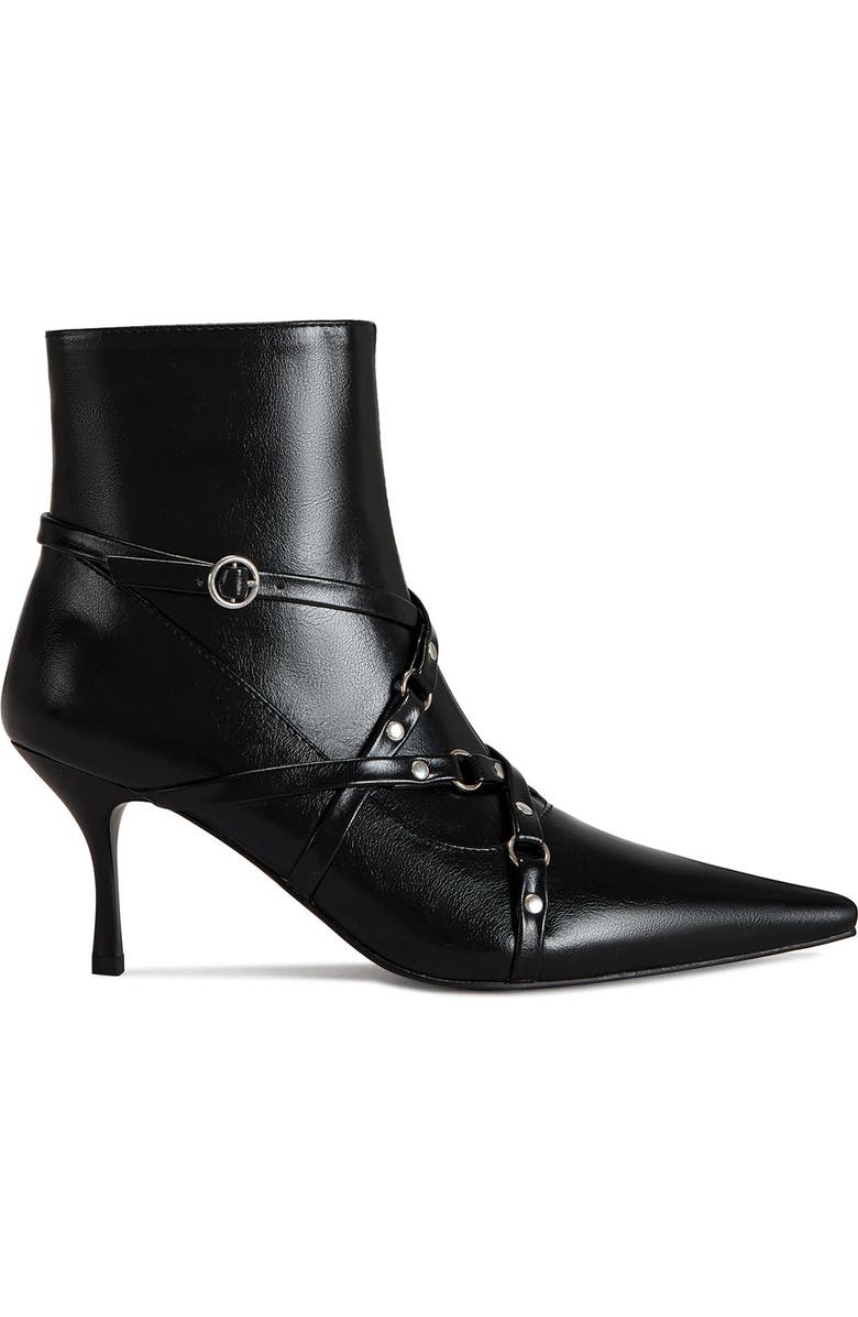 AZALEA WANG Purnima Water Resistant Pointed Toe Bootie, Alternate, color, Black