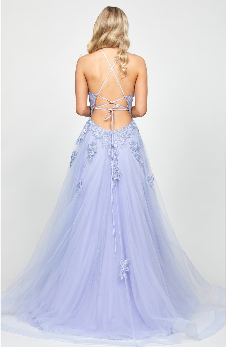 Bariano Rosalee Embellished Ball Gown, Alternate, color, 