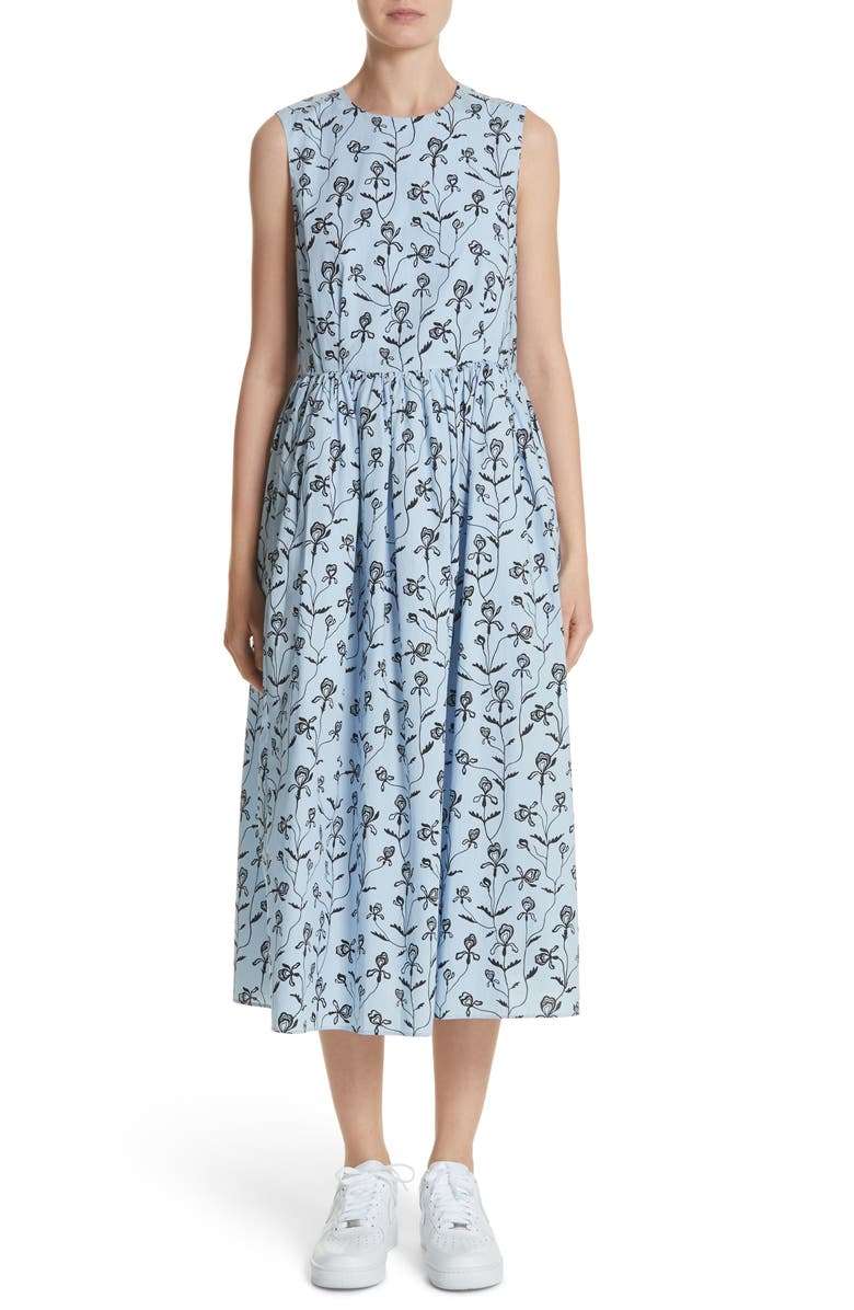 Sofie D'Hoore Floral Print Sleeveless Dress, Main, color,