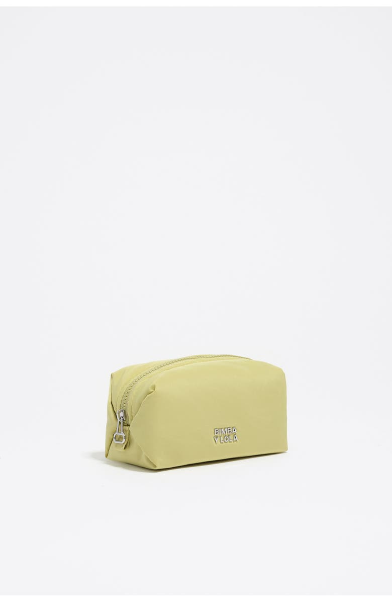Bimba y Lola Small Nylon Make-Up Case, Main, color, Pale Lime