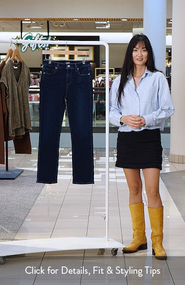 PAIGE Cindy High Waist Ankle Slim Straight Jeans (Women) | Nordstrom