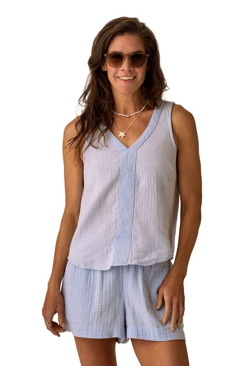 Kayla Gauze Tank, Alternate, color, Kentucky
