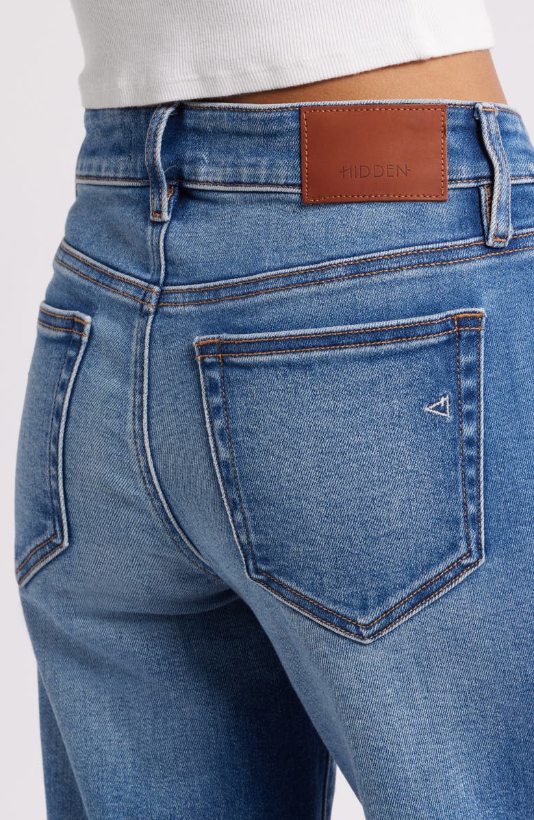 HIDDEN JEANS Low Rise Flare Jeans, Alternate, color, Medium Dark