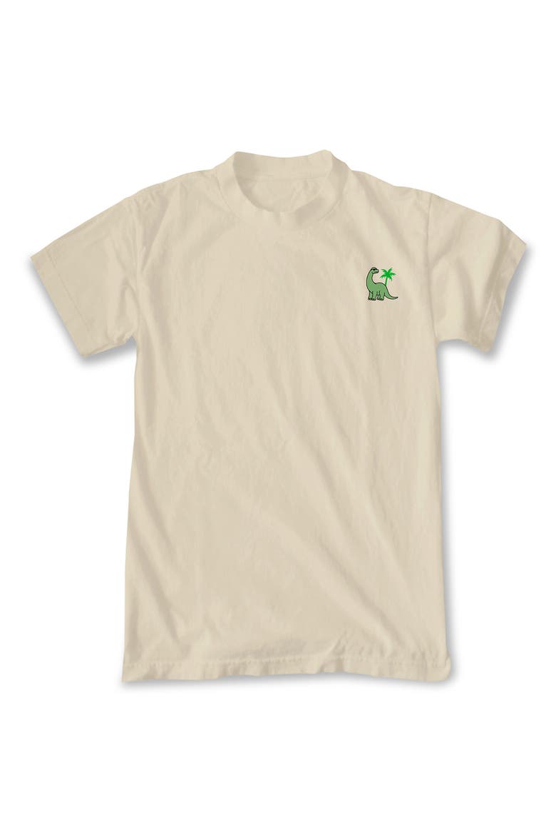 Dino Palms Emblem Graphic Print T-Shirt, Main, color, CREAM