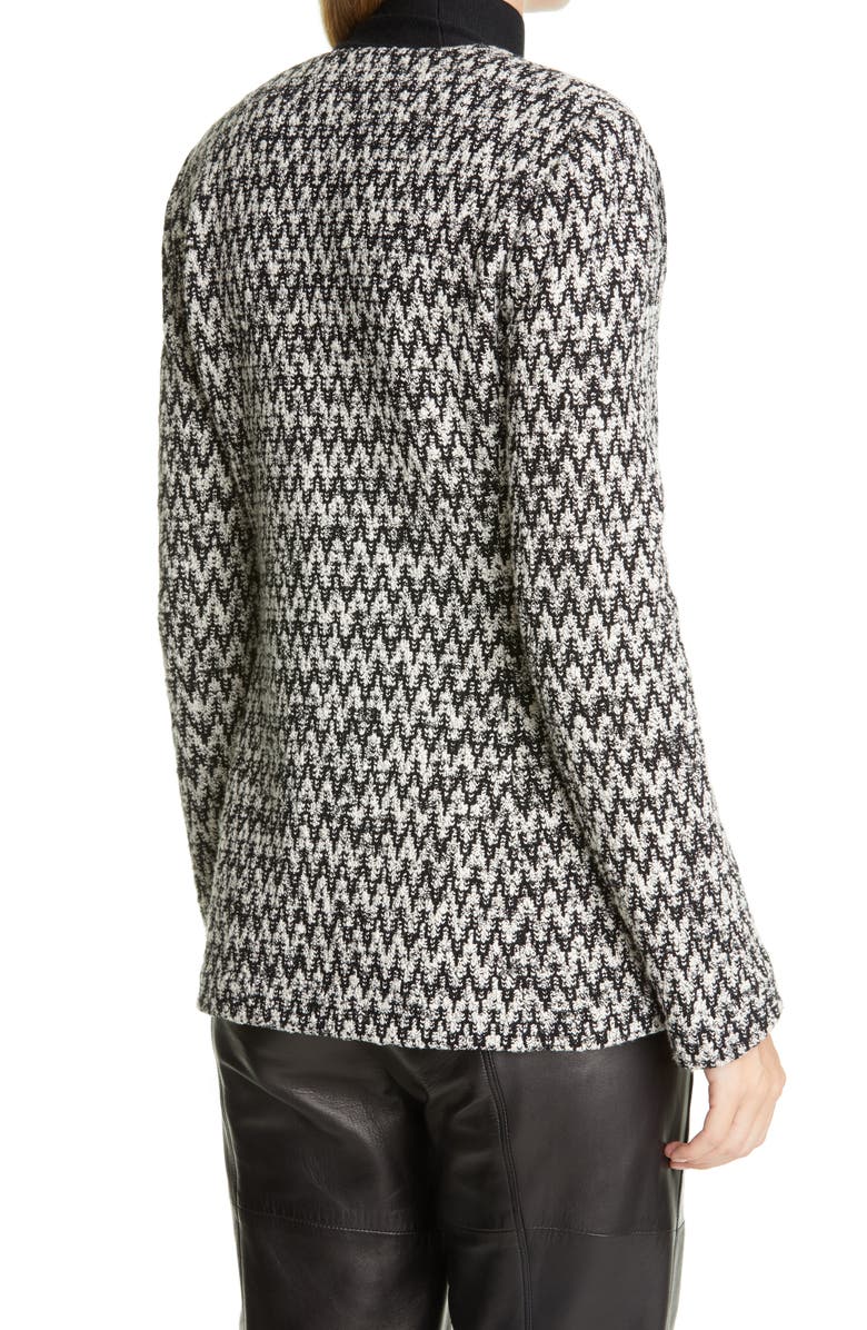 St. John Collection Chevron Bouclé Knit Jacket, Alternate, color, 