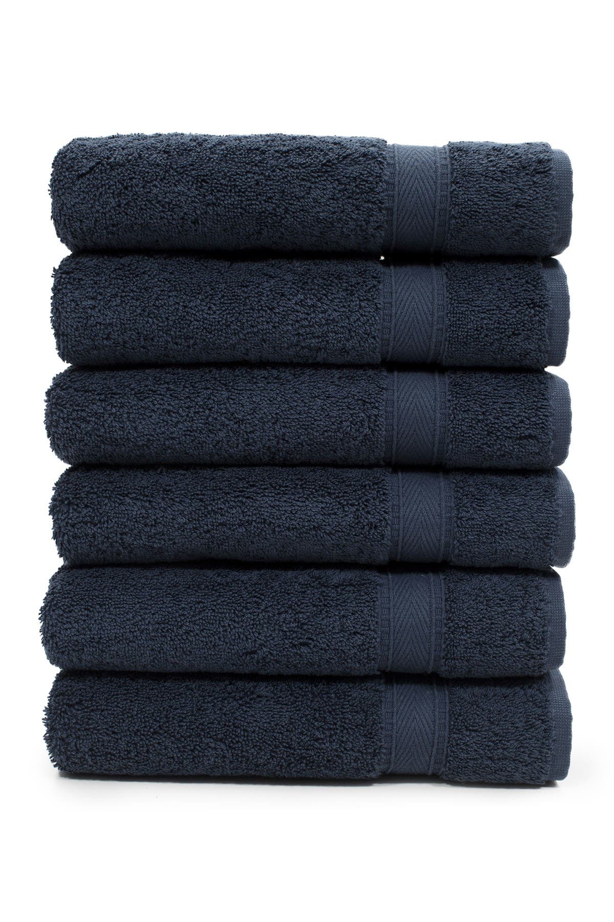 Linum Home Textiles Sinemis Terry Hand Towels - Set of 6 - Navy
