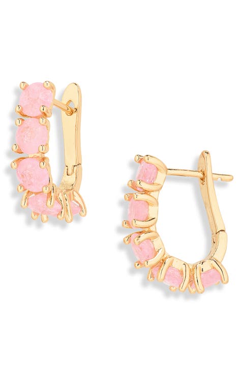 Cubic Zirconia Hoop Earrings