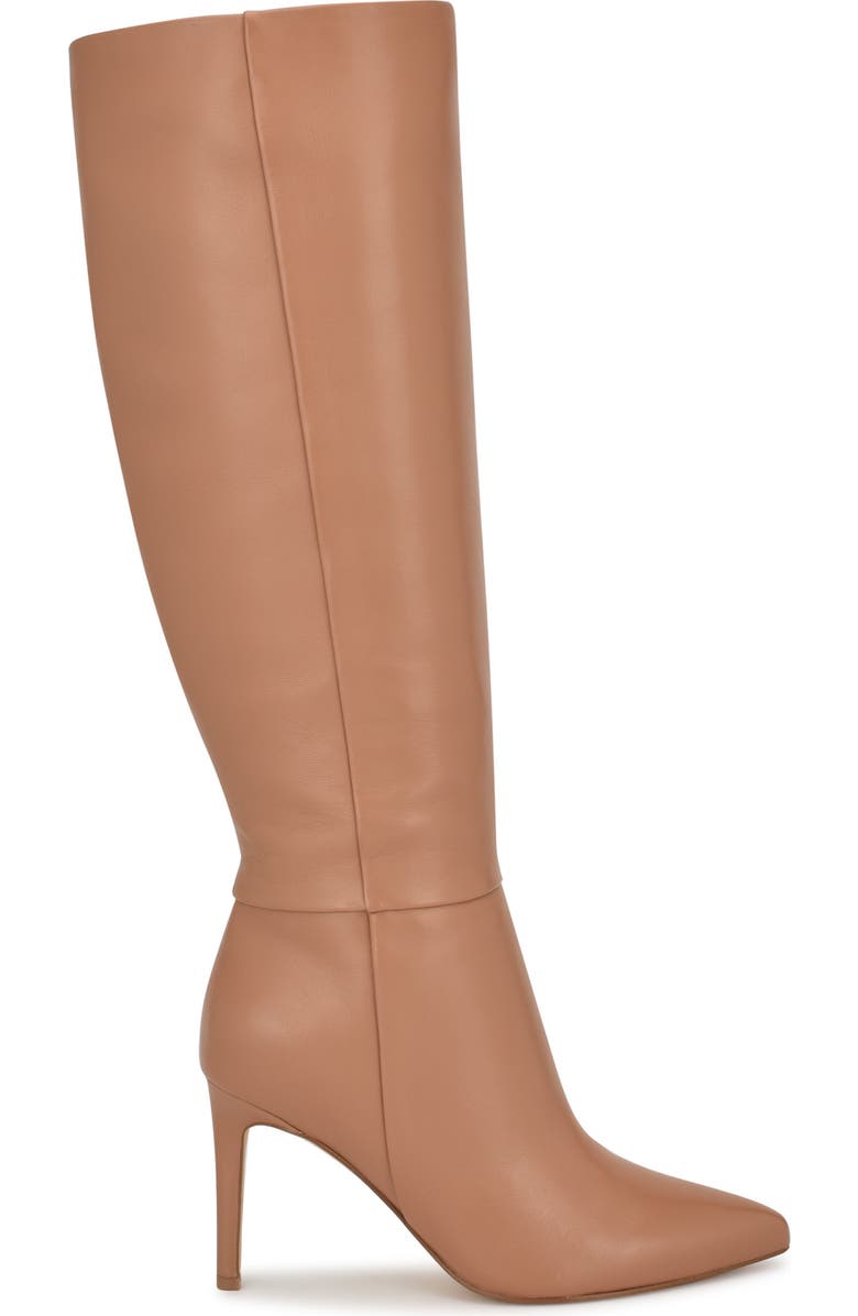 Nine West Richy Pointed Toe Knee High Boot, Alternate, color, Beige