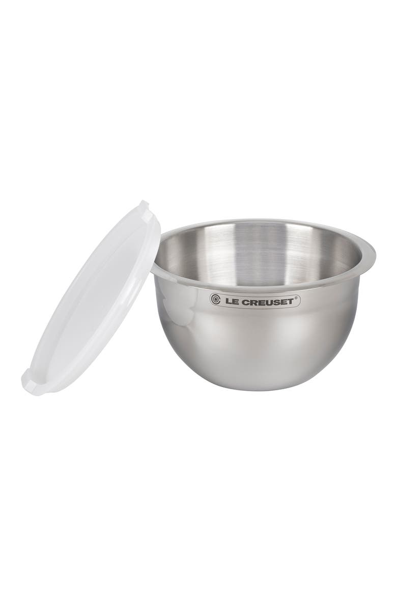 Set of 3 Stainless Steel Nested Mixing Bowls, Alternate, color, STAINLESS STEEL