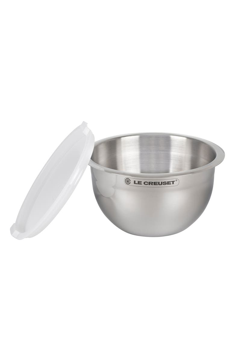 Le Creuset Set of 3 Stainless Steel Nested Mixing Bowls, Alternate, color, Stainless Steel
