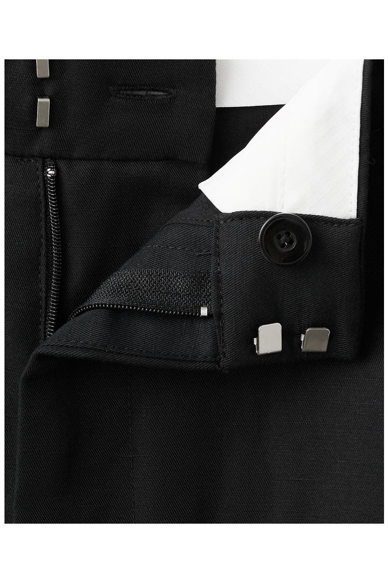 Barrel Cotton & Linen Pants, Alternate, color, BLACK