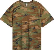 Elwood Slub Print Cotton Crewneck T-Shirt