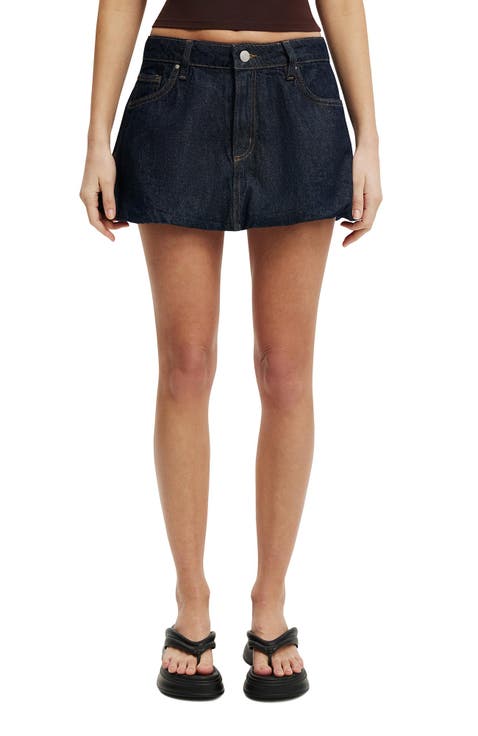 Women's Bubble Denim Skirt