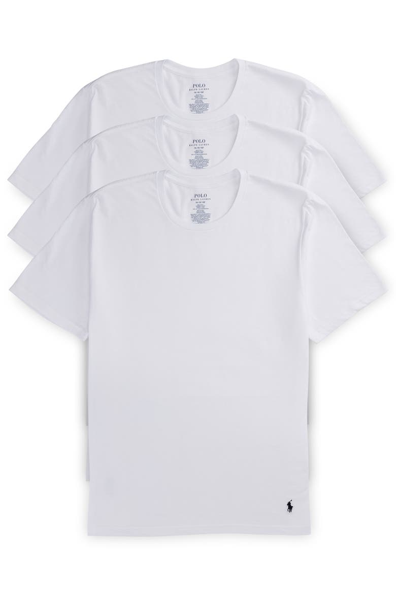 Big & Tall 3-pk Crewneck Undershirts, Alternate, color, WHITE
