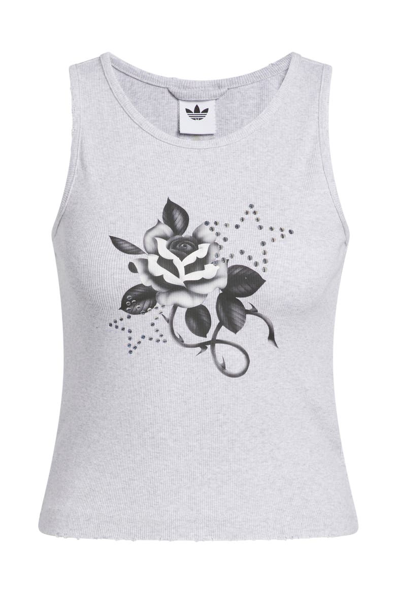 Nati Rose Graphic Tank Top, Alternate, color, LIGHT GREY HEATHER