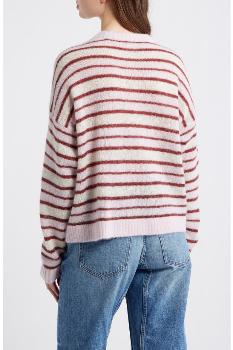 Oversize Pullover Sweater, Alternate, color, PINK MULTI STRIPE