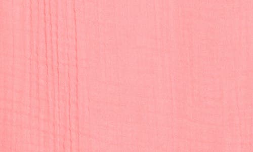 Michael Stars Savannah Flutter Sleeve Cotton Gauze Top In Pink