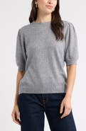 Caslon® Puff Sleeve Wool & Cashmere Sweater