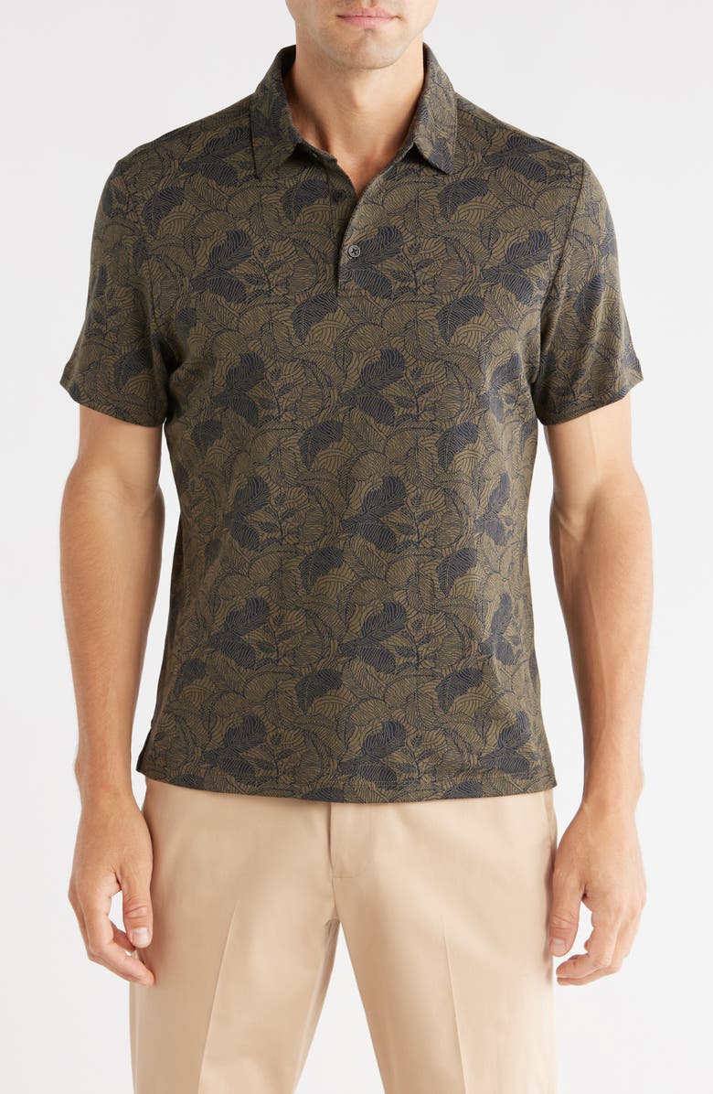 WESTZEROONE Freeguy Cotton Blend Polo, Main, color, Olive