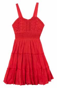 Rare Editions Kids' Crochet Cotton Sundress