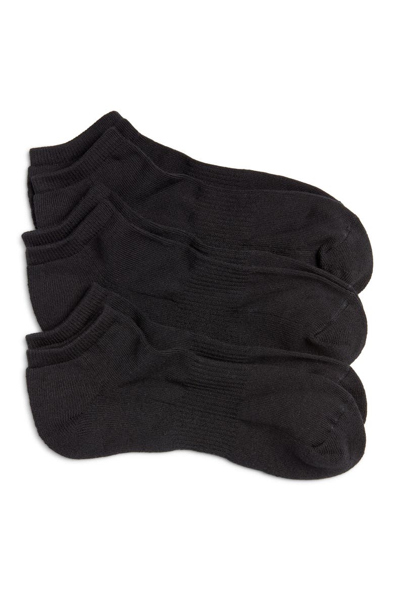 3-Pack Everyday Ankle Socks, Main, color, BLACK