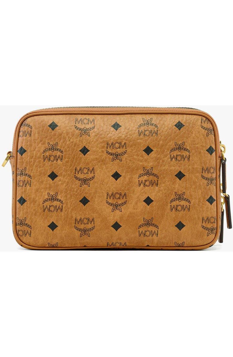 MCM Diamond Camera Bag in Visetos, Alternate, color, Brown
