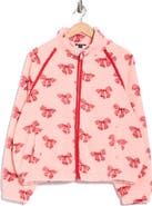 RDI Bow Faux Shearling Zip Jacket