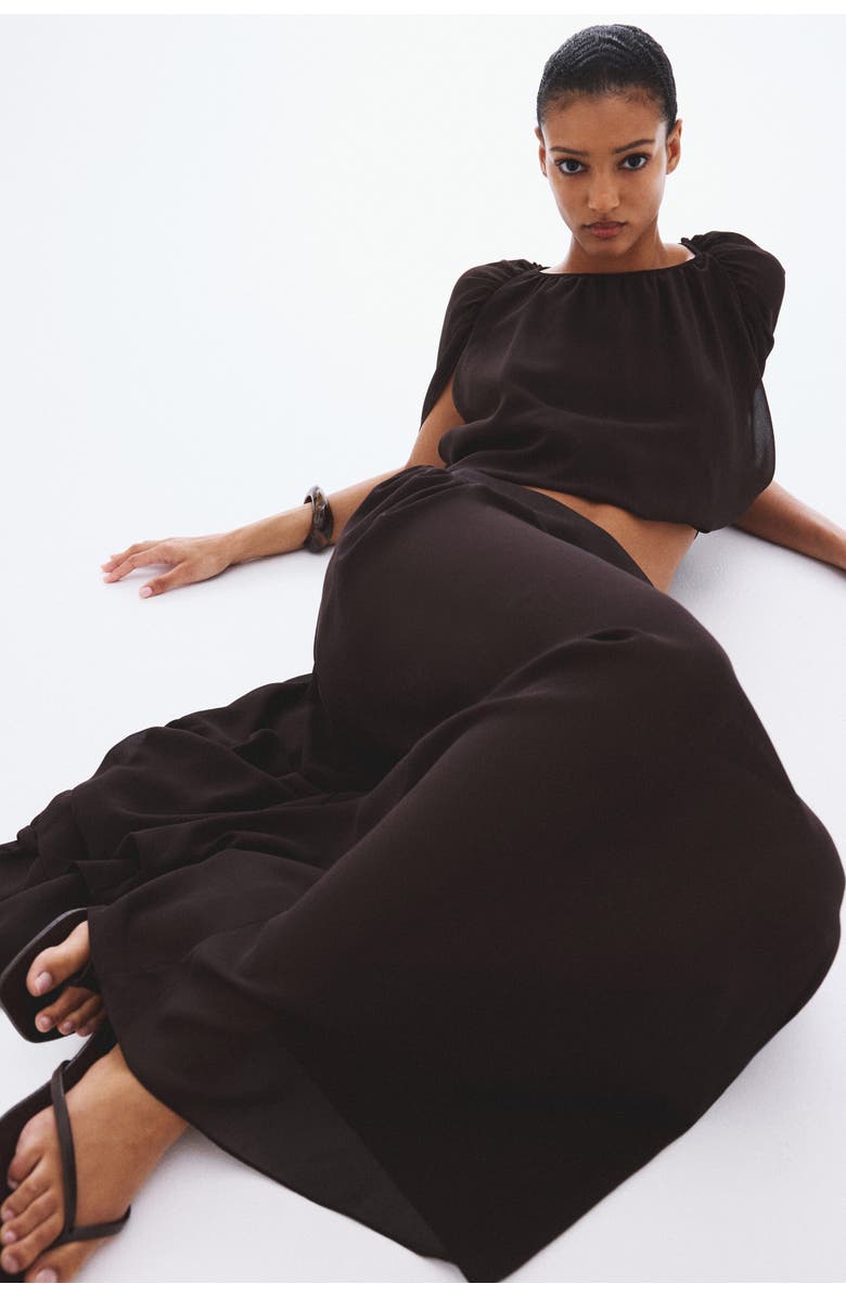 H&M Chiffon Maxi Skirt, Alternate, color, 