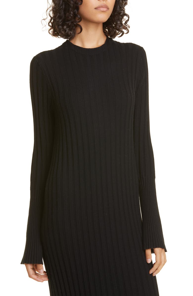 LOULOU DE SAISON Bolga Long Sleeve Merino Wool & Cashmere Blend Rib Sweater Dress, Alternate, color, 