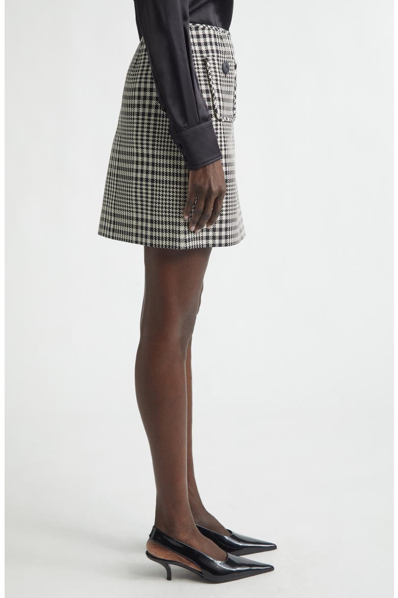 Cotton Patch Pocket Miniskirt, Alternate, color, BLACK MULTI