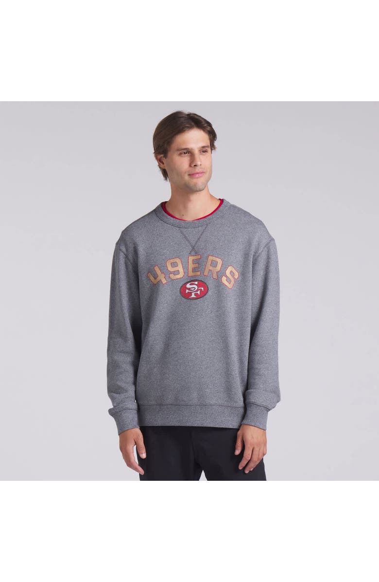 FANATICS Men's Fanatics  Heather Gray San Francisco 49ers Loop Terry Pullover Sweatshirt, Alternate, color, Heather Gray