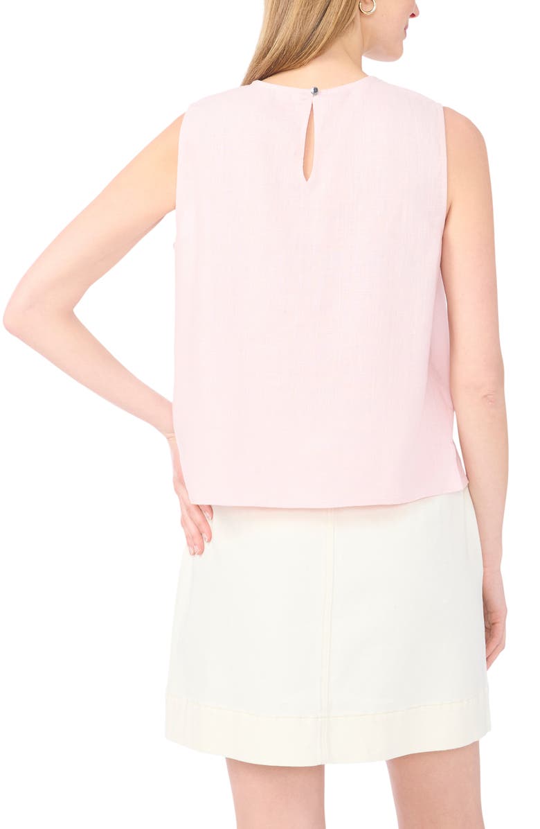 Vince Camuto Rosette Neckline Sleeveless Top, Alternate, color, Pink Lilac