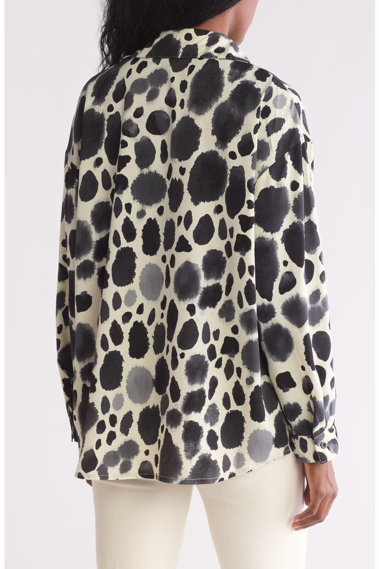 Oversize Button-Up Shirt, Alternate, color, GREY