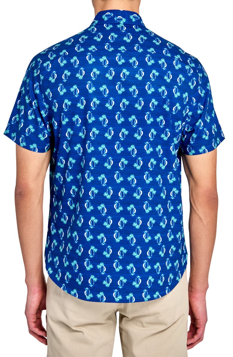 CONSTRUCT Slim Fit 4-Way Stretch Short Sleeve Button-Up Shirt Slim Fit 4-Way Stretch Short Sleeve Button-Up Shirt, Alternate, color, Navy