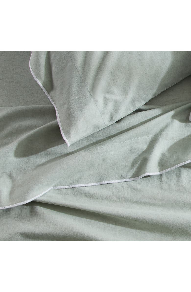 DKNY Pure Washed Linen & Cotton Sheet Set, Alternate, color, Sage