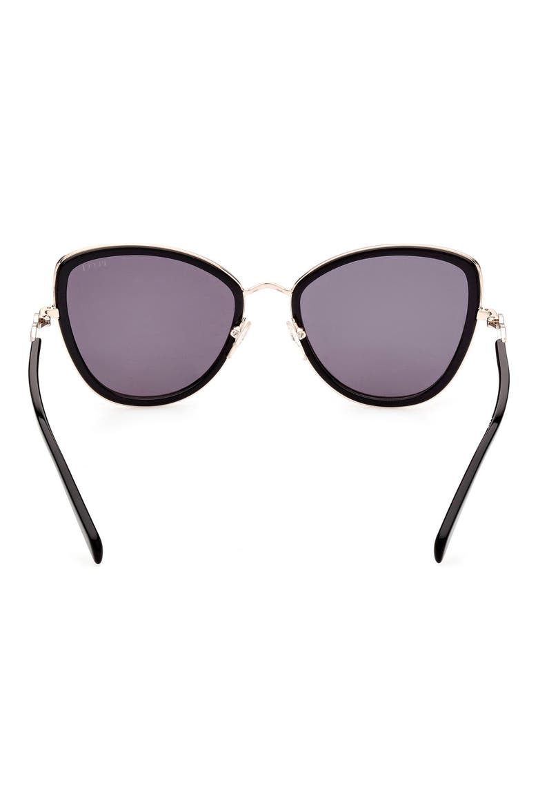 57mm Cat Eye Sunglasses, Alternate, color, BLACK/ OTHER / SMOKE