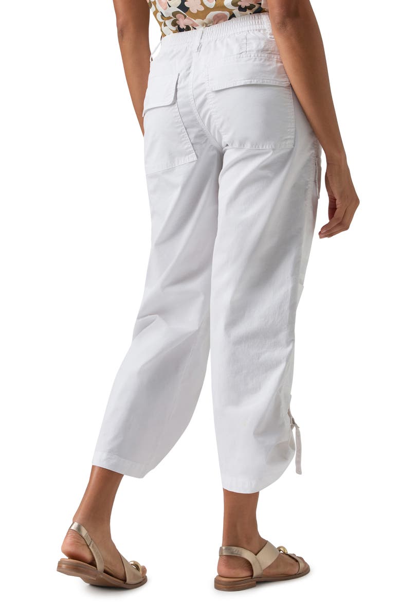 Cali Straight Leg Crop Cargo Pants, Alternate, color, WHITE