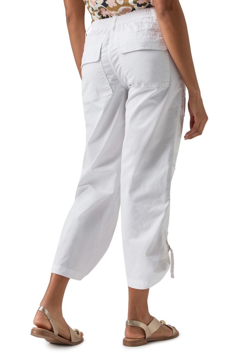 Sanctuary Cali Straight Leg Crop Cargo Pants, Alternate, color, White
