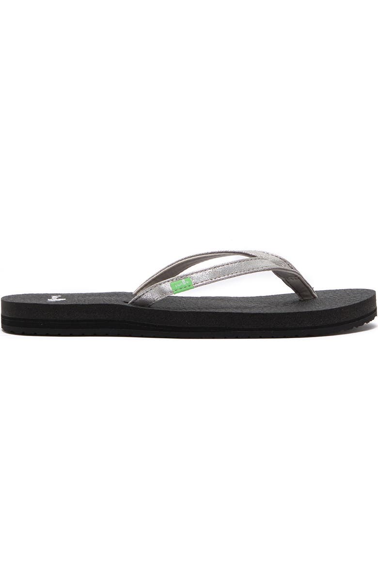 Sanuk Yoga Spree 4 Flip Flop Sandal, Alternate, color, Silver