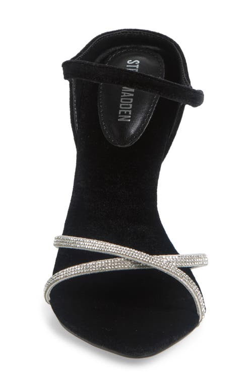 Steve Madden Stunner Stiletto Slide Sandal In Black Velvet