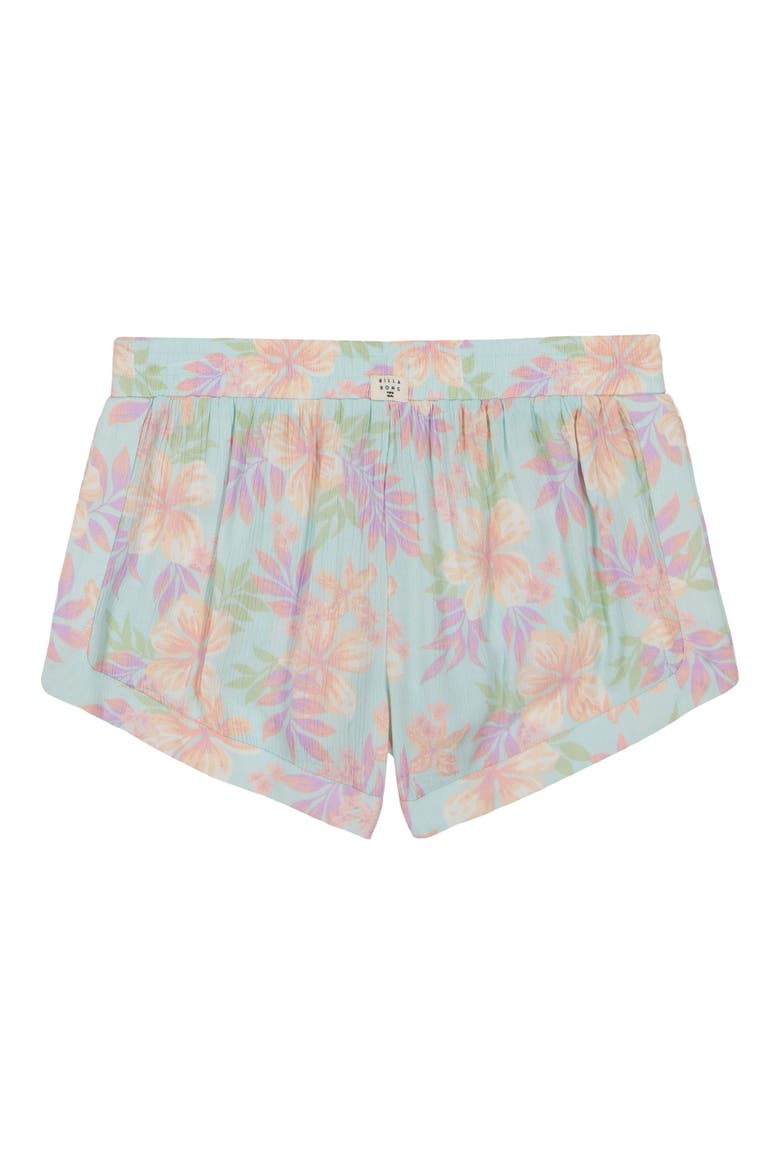 Kids' Mad for You Floral Drawstring Shorts, Alternate, color, MINT
