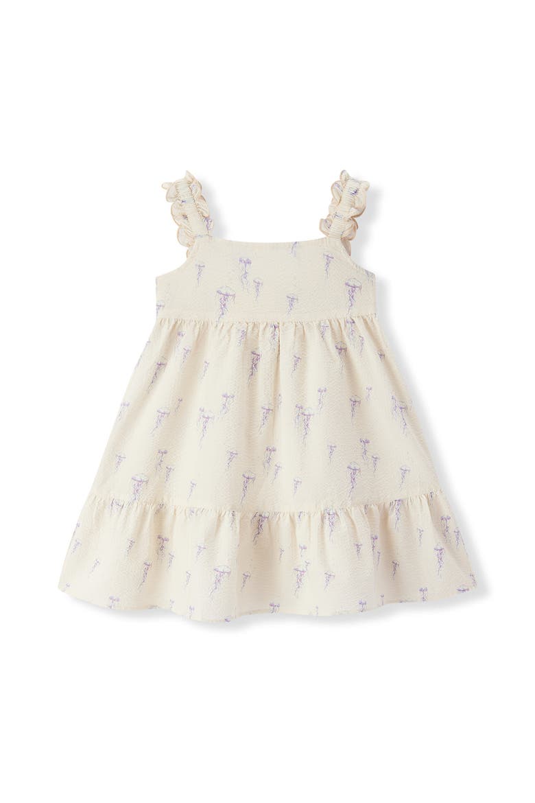 Ruffle Tiered Dress, Main, color, Sunset Jellyfish